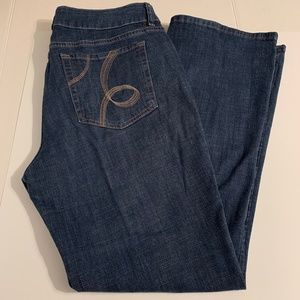 Riders by Lee Mid Rise Boot Cut Dark Wash Jeans 16